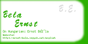 bela ernst business card